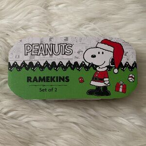 PEANUTS Snoopy & Charlie Brown Holiday Themed Ramekins Set of 2